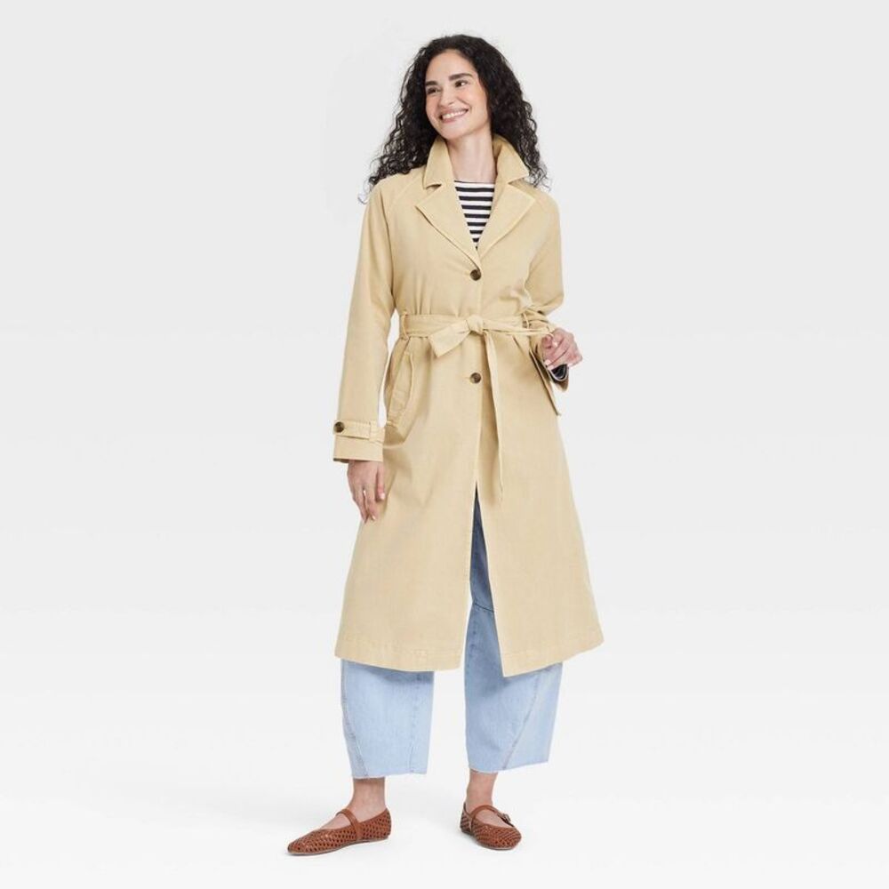 Universal Thread Beige Trench Coat with Belt